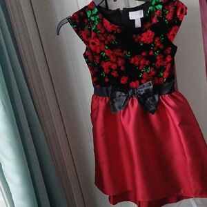 The Children's Place Red and Black Floral Dress